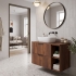 Szafka łazienkowa z koszem na pranie 40 cm podwieszana LANO orzech warmia